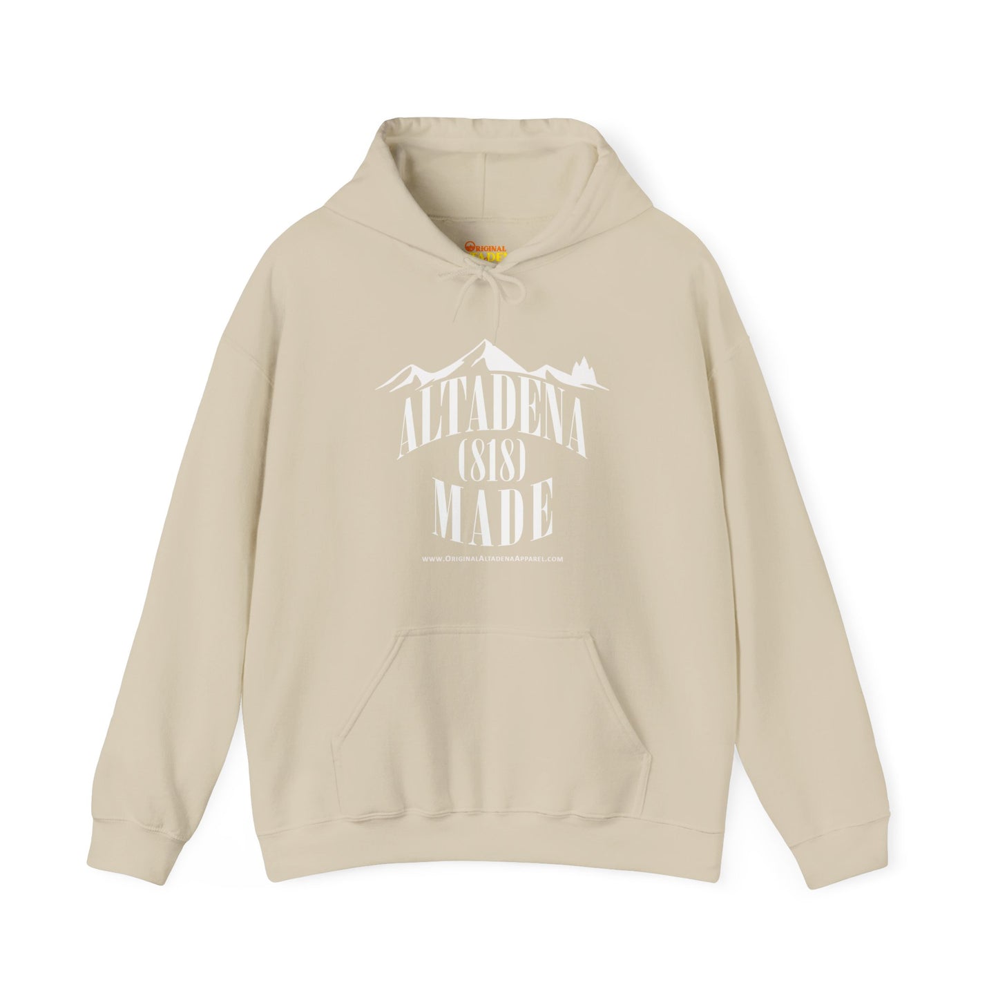 Altadena Made (818) White - Unisex Heavy Blend™ Hooded Sweatshirt