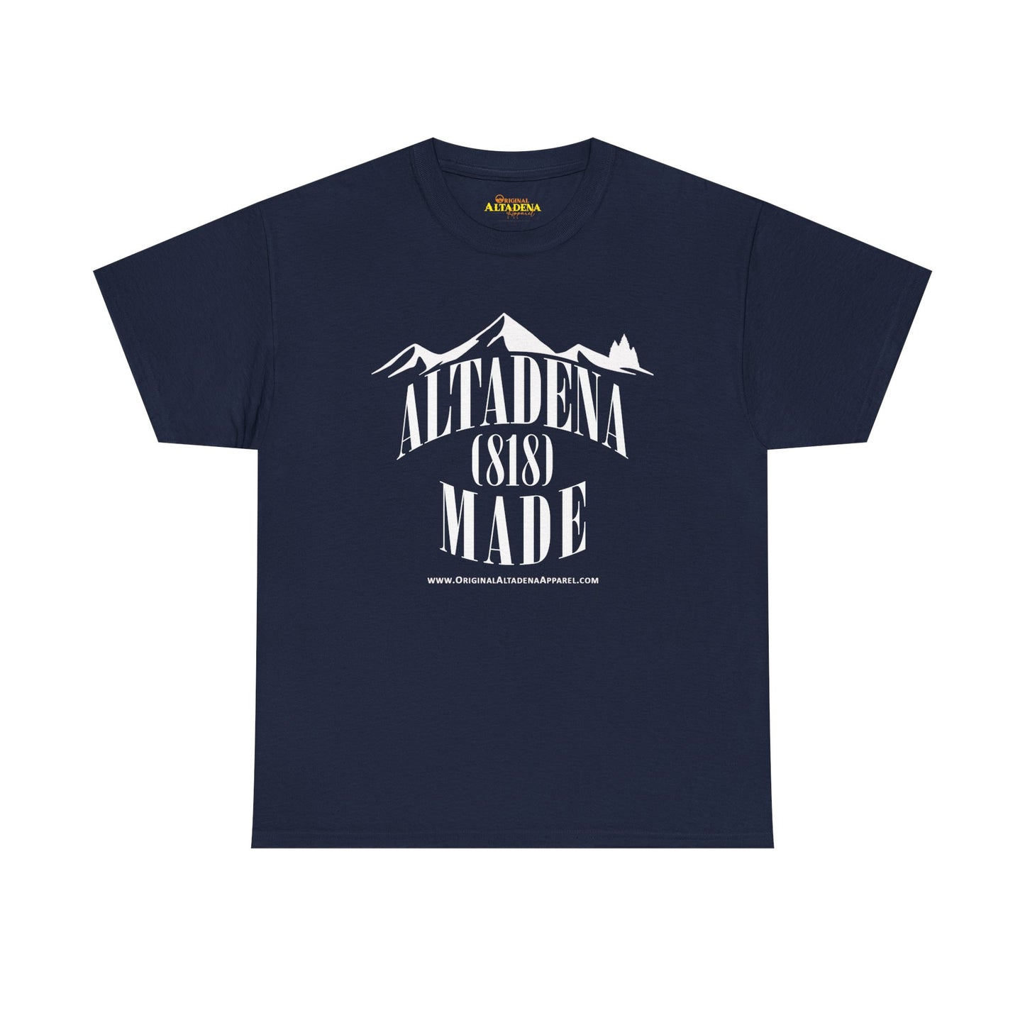 Altadena Made (818) White - Unisex Heavy Cotton Tee