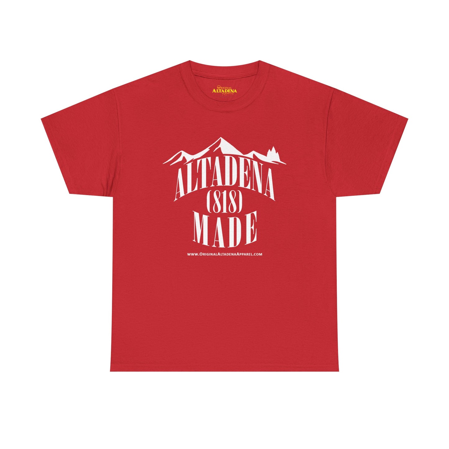 Altadena Made (818) White - Unisex Heavy Cotton Tee