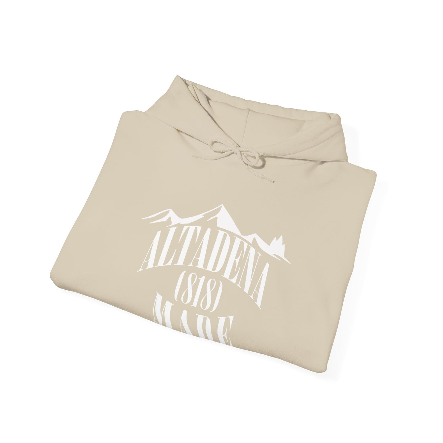 Altadena Made (818) White - Unisex Heavy Blend™ Hooded Sweatshirt