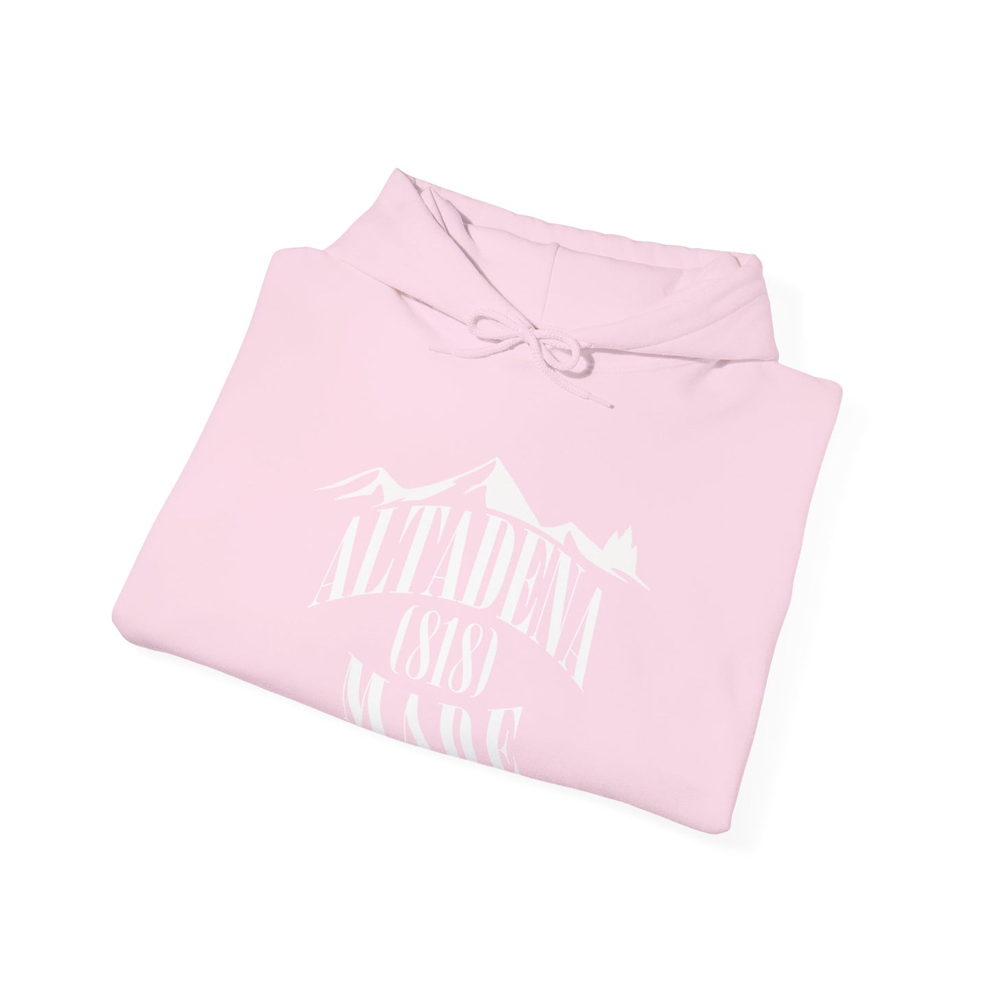 Altadena Made (818) White - Unisex Heavy Blend™ Hooded Sweatshirt