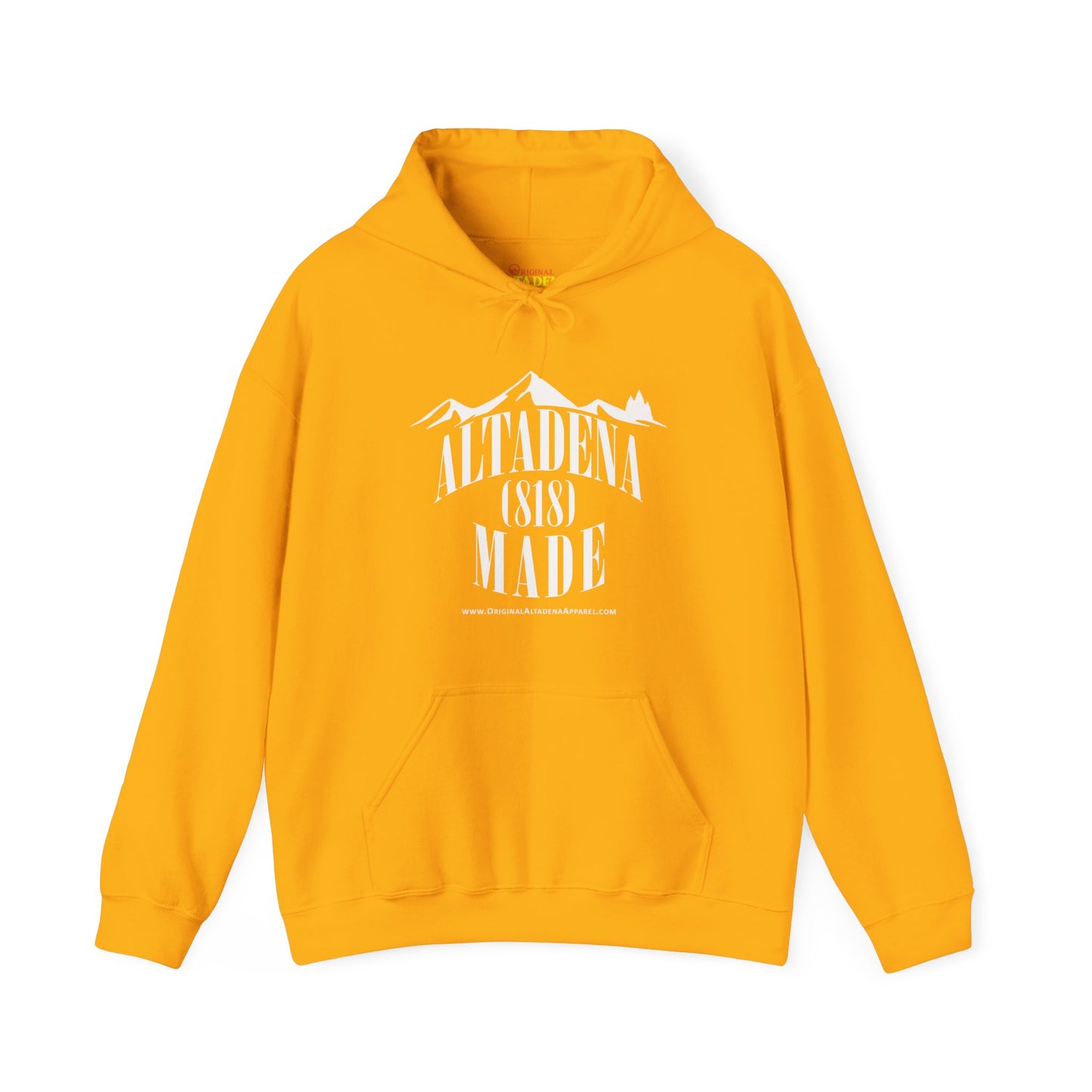 Altadena Made (818) White - Unisex Heavy Blend™ Hooded Sweatshirt