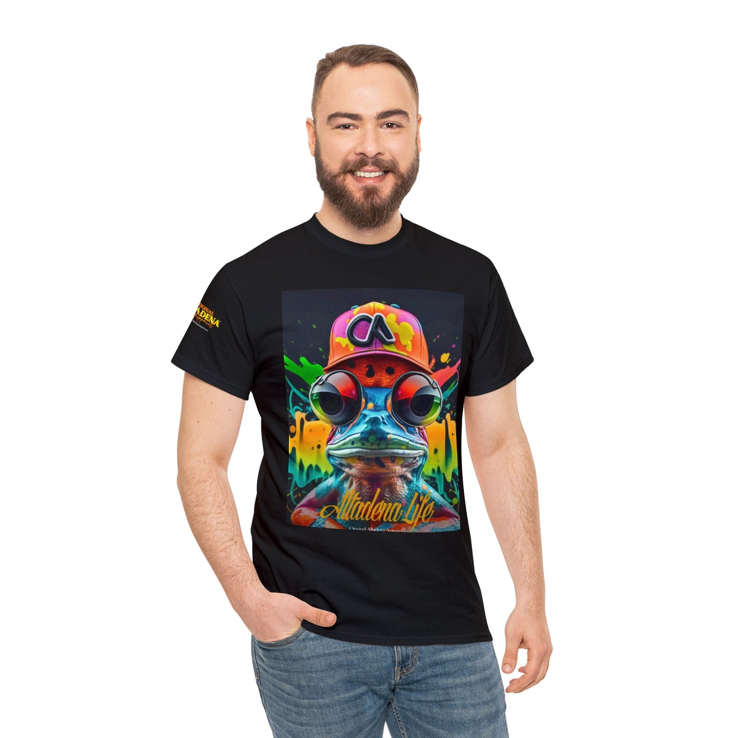 Psychedelic CA Frog Unisex Heavy Cotton Tee