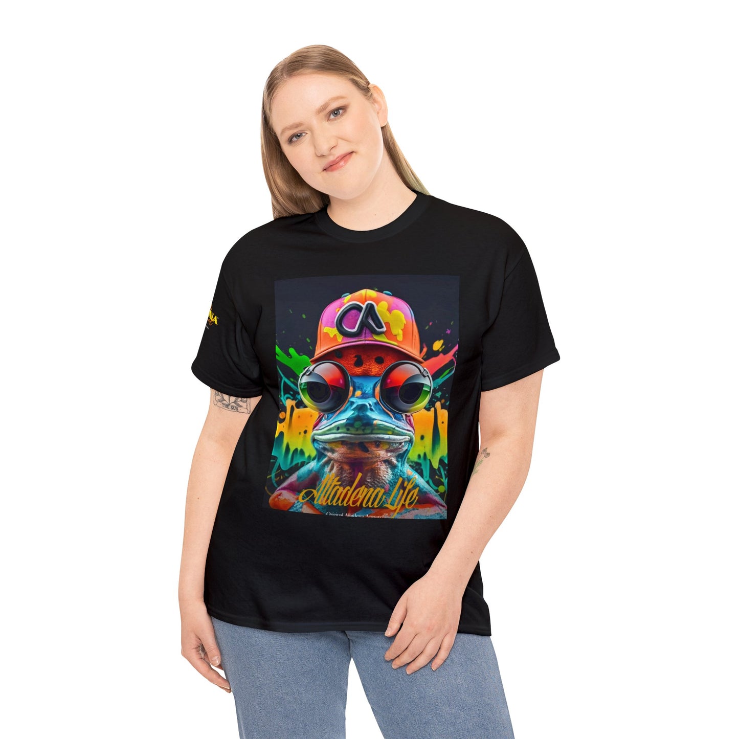 Psychedelic CA Frog Unisex Heavy Cotton Tee