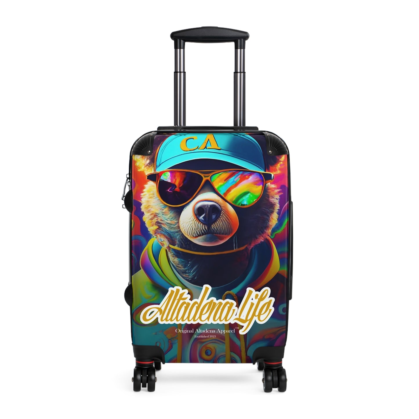 Psychedelic CA Bear Suitcase